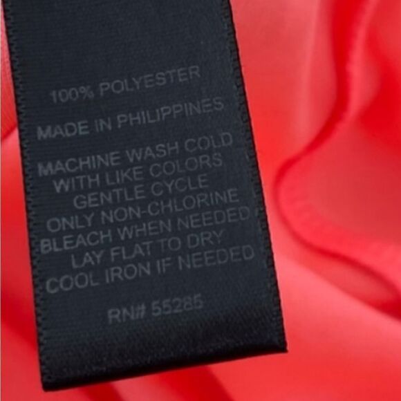 Express Sheer High Low Neon Orange Skirt Sz Small - Picture 8 of 8